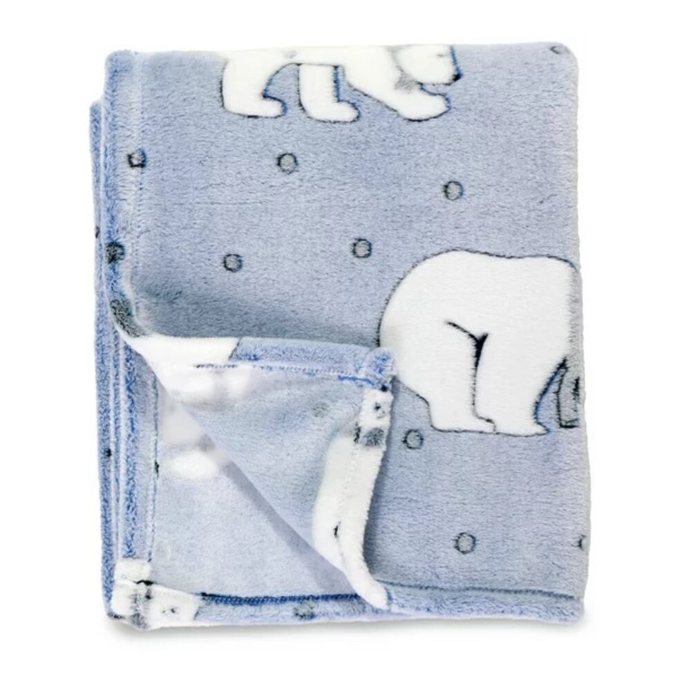 Printed Textured Plush Throw 50” x 60”. NEW